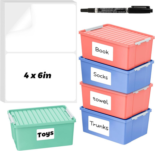 100 pcs storage bin labels - pcs,