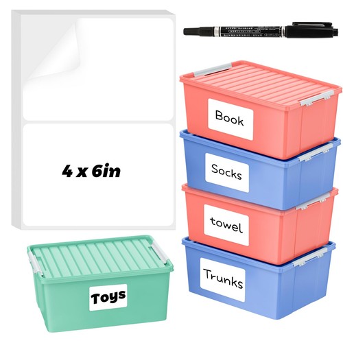 200 pcs storage - bin, labels,